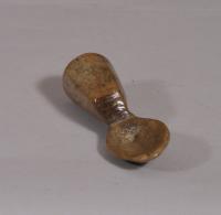S/5895 Antique Treen 18th Century Sycamore Pap Spoon