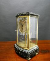 French 24 Hour Four Glass Mantel Clock