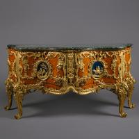 Magnificent Gilt-Bronze Mounted Parquetry Commode