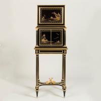 An Exceptional Lacquer Cabinet on Stand