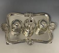 Large Silver inkstand 1840 Wrangham and Moulson