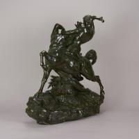 Animalier Bronze Study Entitled 'Theseus & The Centaur' by Anotine L Barye