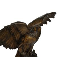 Black Forest walnut wooden carving of an eagle