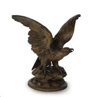 Black Forest walnut wooden carving of an eagle