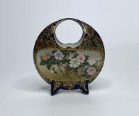 Satsuma pottery basket, Kinkozan, Meiji Period