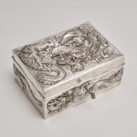 19th Century Japanese Silver jewellery box