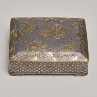 An impressive, Iron, Gold and Silver trinket box (Japanese, Circa 1880)