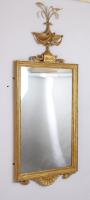 George III neo-classical Adam period carved and giltwood mirror
