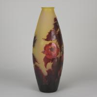 Early 20th Century French Art Nouveau Vase entitled "Large Floral Vase" by Emile Galle