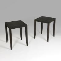 A Pair of Ebonised Ash Occasional Tables