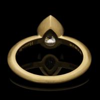Hancocks 1.48 Carat Old Cut Pear Shape Diamond Solitaire Ring