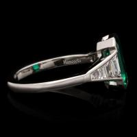 Hancocks Fine 1.29 carat Colombian Emerald and Diamond Ring