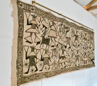 Very large pictorial Korhogo cloth Ivory Coast