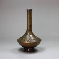 Side of Japanese Meiji copper vase by Nogawa workshop