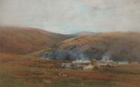 Frederick Tucker "The Shades of Autumn, Braithwaite, Cumberland" Fine large watercolour