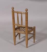 S/5947 Antique 19th Century Miniature Beech Spindle Back Chair
