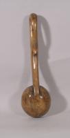 S/5951 Antique Treen Pear Wood Cawl Ladle of the Georgian Period