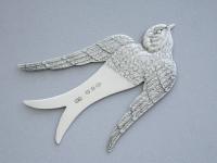 Rare Victorian Novelty Silver Swallow Bookmark By William Harris, Birmingham 1897