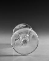 Antique glass composite stem wine goblet English circa 1750
