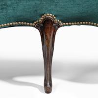 George III period serpentine mahogany settee