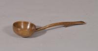 S/5945 Antique Treen Early 19th Century Diminutive Sycamore Toddy Ladle