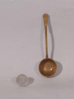 S/5945 Antique Treen Early 19th Century Diminutive Sycamore Toddy Ladle