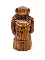 Superb seated Musette de cour musician Boxwood Snuffbox