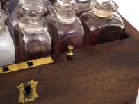 Close up of the brass pin lock on the drawer