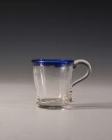 Antique punch cup blue rim circa 1820