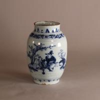 Side of seventeenth century Dutch Delft vase