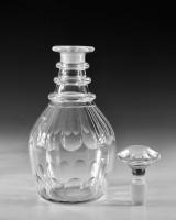 Antique glass decanters pair English circa 1840