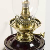Wall mounted oil lamp, converted to electricity, Hinks, circa 1890.
