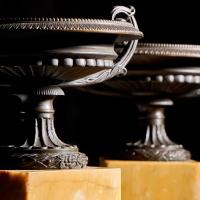 Early 19th Century French Grand Tour Bronze and Siena Marble Tazzas