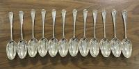 George Adams rattail silver spoons 1880