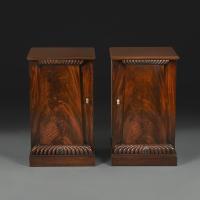 Pair of 19th Century Pedestal Bedside Cabinets