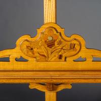 Art Nouveau Ash and Marquetry Easel