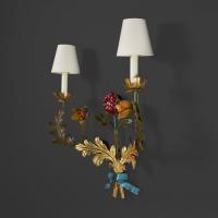 Unusual French Tole Wall Light