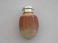 Victorian Novelty Silver Mounted Macintyre Ceramic Scent Bottle