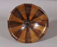 S/5937 Antique Treen 19th Century Standing Fruit Bowl or Tazza