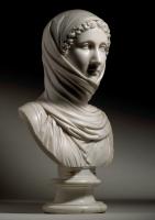 Attributed to Carlo Albacini (1734-1813): White Marble Bust of 'La Zingarella'