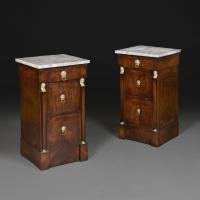 Pair of 19th Century Empire Bedside Cabinets