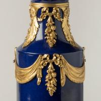 Ormolu-Mounted Blue Porcelain Lamps