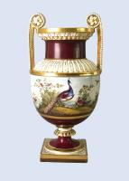An Impressive Large Flight Barr & Barr Worcester Porcelain Etruscan Vase Painted by George Davis, Circa 1815