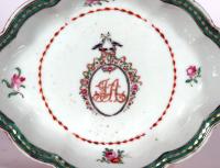 Chinese Export Porcelain Deep Dish with "JA" Cypher, American Market, Circa 1785