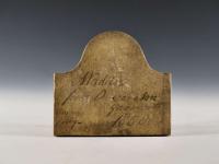 Bin label wooden Madeira mid 19th century