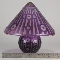  Early 20th Century Etched and Enameled Art Deco Lamp by Daum Frères