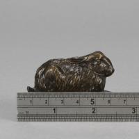 Late 19th Century Animalier Bronze Sculpture "Resting Rabbit" By Paul Bartlett