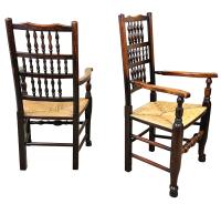 Set Of 8 Georgian Spindleback Farmhouse Dining Chairs