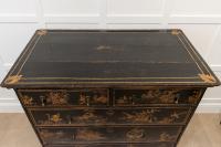 A good William & Mary / Queen Anne black japanned chest of drawers, circa 1695-1710