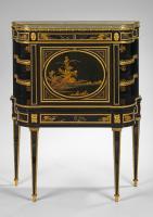 A Louis XVI Ormolu-Mounted, Ebony and Japanese Lacquer Secretaire by Levasseur Circa 1780